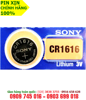 Sony CR1616; Pin 3v lithium Sony CR1616 chính hãng Made in Japan or Indonesia